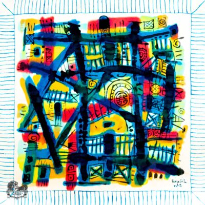 Khăn tơ tằm S/65-ART-24.006 TOWN#2(Phố 2)