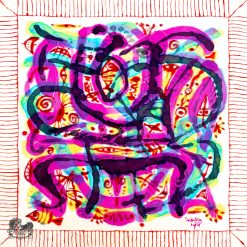 Khăn tơ tằm S/65-ART-24.019 ANCIENT CHARACTER#8(Ký Tự Cổ 8)