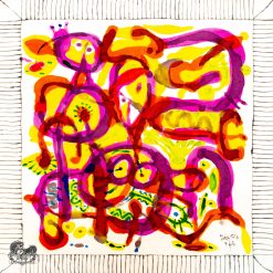 Khăn tơ tằm S/65-ART-24.021 ANCIENT CHARACTER#10(Ký Tự Cố 10)