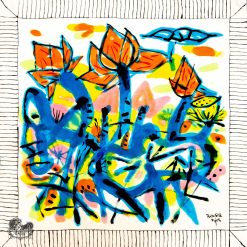 Khăn tơ tằm S/65-ART-24.024 LOTUS#5(Sen 5)