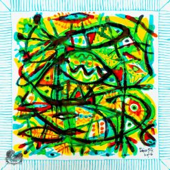 Khăn tơ tằm S/65-ART-24.025 FISH#2(Cá 2)