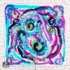 Silk Scarf S/80-ART-24.034 BLUE MOVING#2