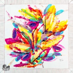 Khăn Tơ Tằm S/80-ART-24.035 SUNNY FLOWERS#1(Hoa Nắng 1)