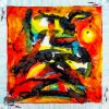 Khăn Tơ Tằm S/80-ART-24.038 RED AFTERNOON(Chiều Đỏ)