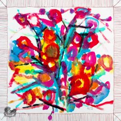 Khăn Tơ Tằm S/80-ART-24.039 SUNNY FLOWERS#3(Hoa Nắng 3)